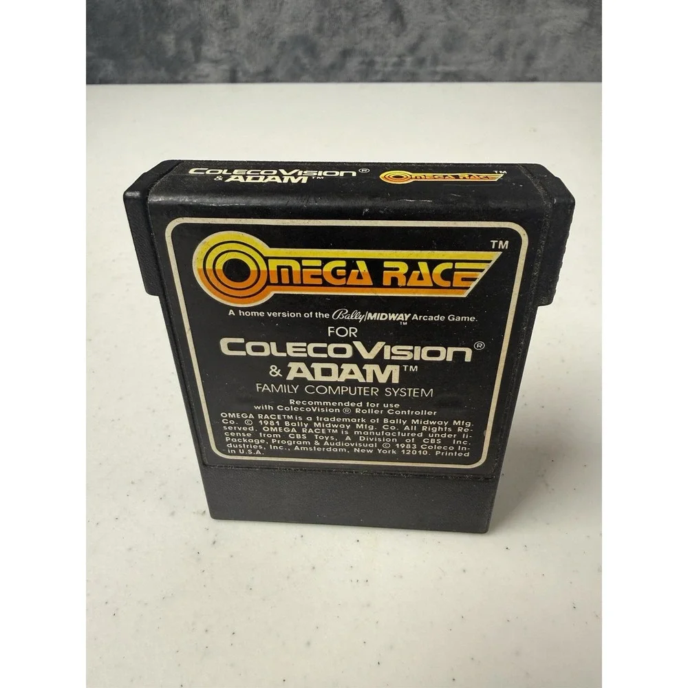VINTAGE COLECO COLECOVISION & ADAM OMEGA RACE GAME CARTRIDGE 1983